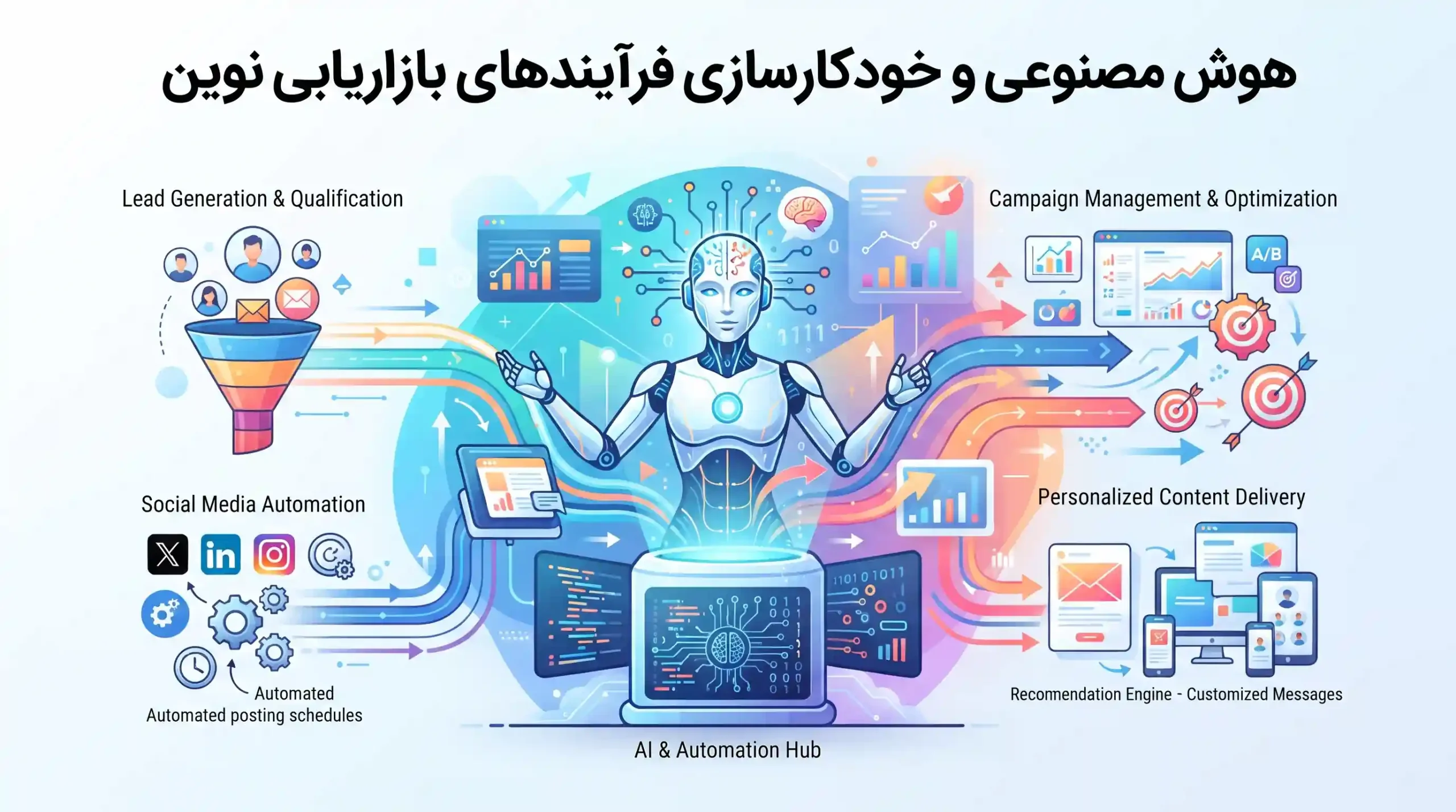🤖 هوش مصنوعی و خودکارسازی فرآیندهای بازاریابی نوین
