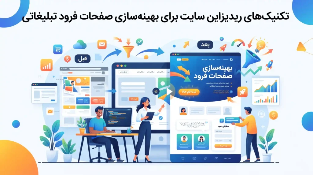 تکنیک‌های ریدیزاین سایت برای بهینه‌سازی صفحات فرود تبلیغاتی