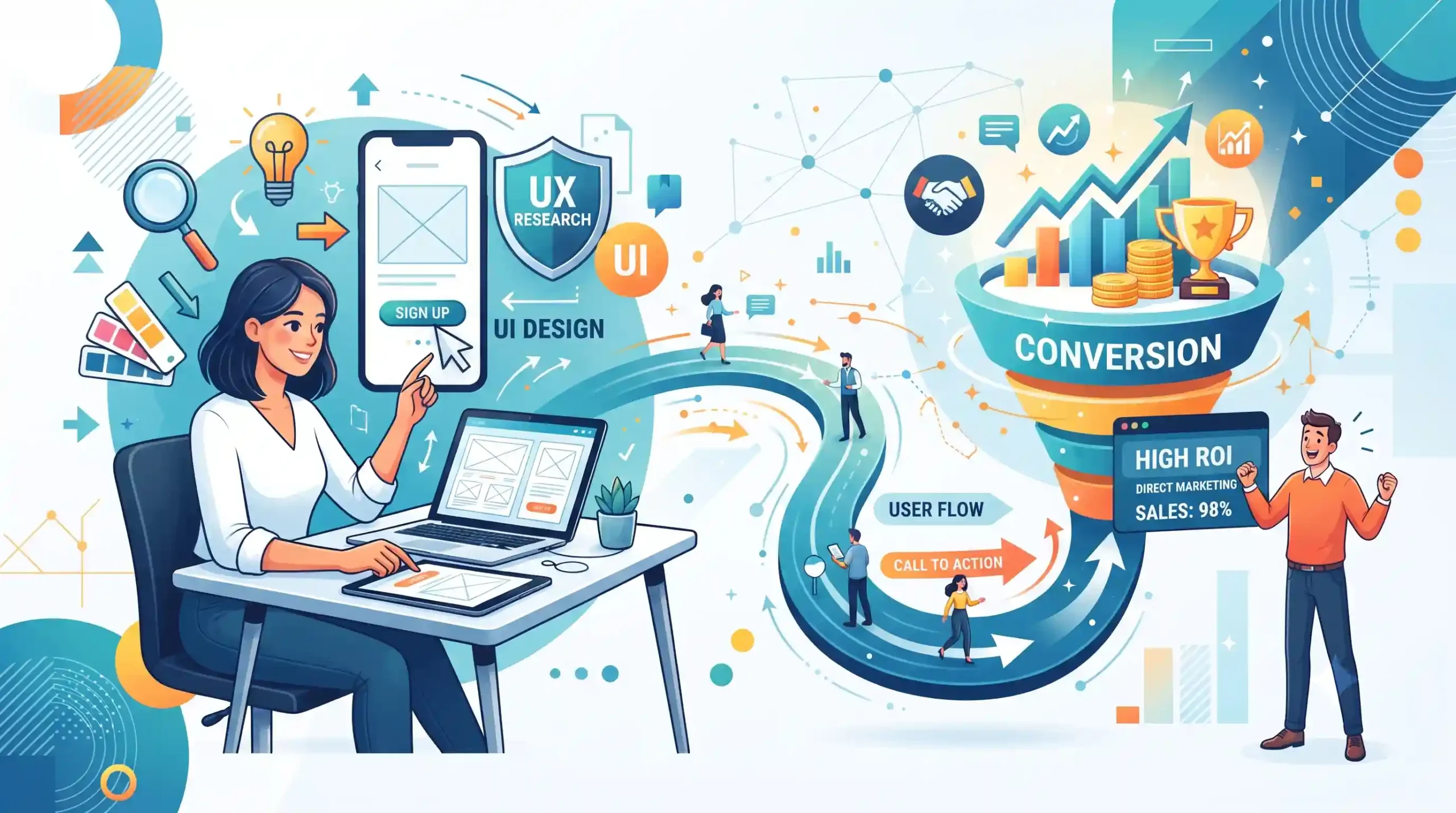 🚀 همافزایی تجربه کاربری UI UX و نرخ تبدیل در کمپینهای دایرکت مارکتینگ
