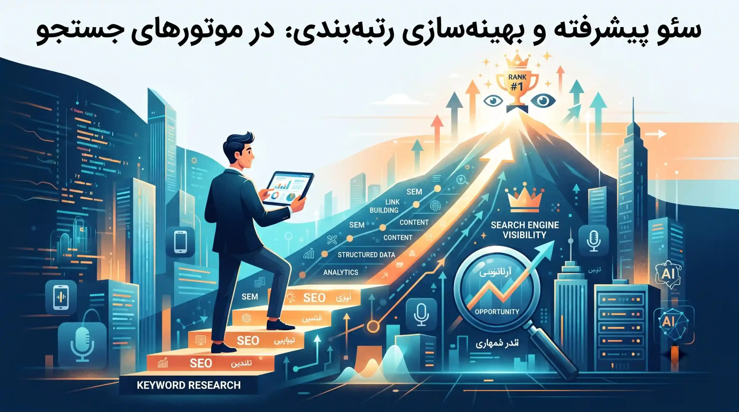 🔍 سئو پیشرفته و بهینهسازی رتبهبندی در موتورهای جستجو