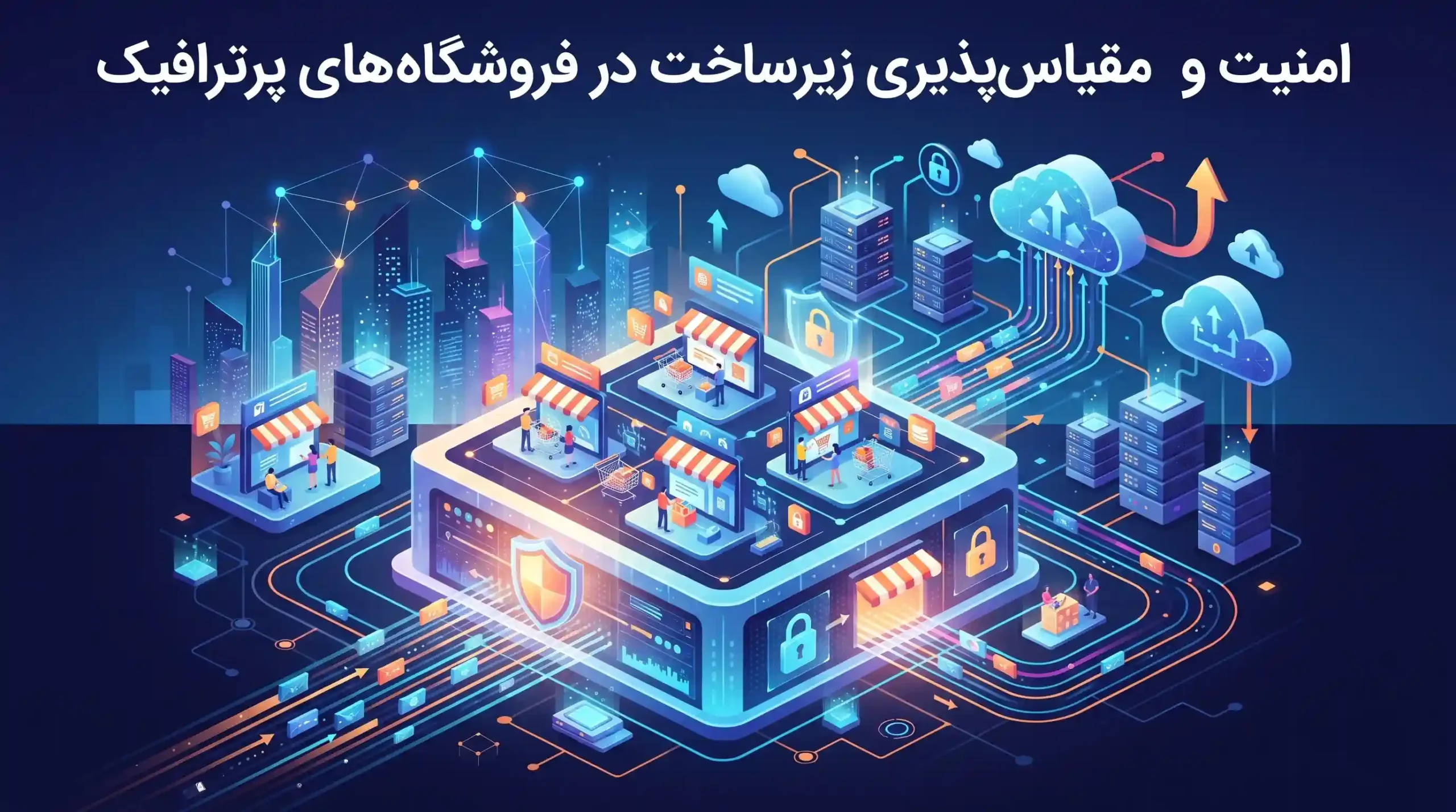 🛡️ امنیت و مقیاسپذیری زیرساخت در فروشگاههای پرترافیک