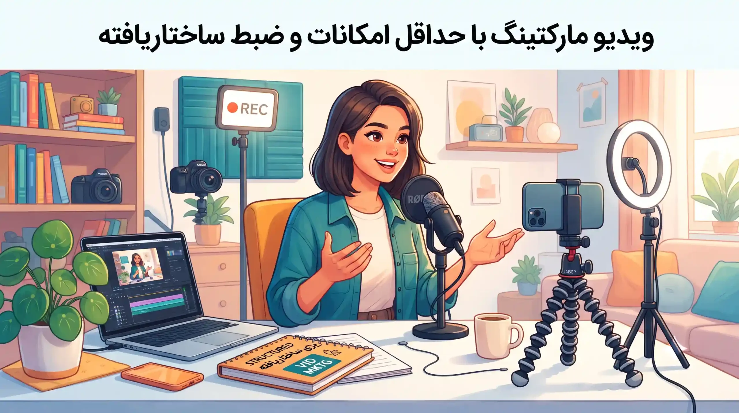 🎥 ویدیو مارکتینگ با حداقل امکانات و ضبط ساختاریافته