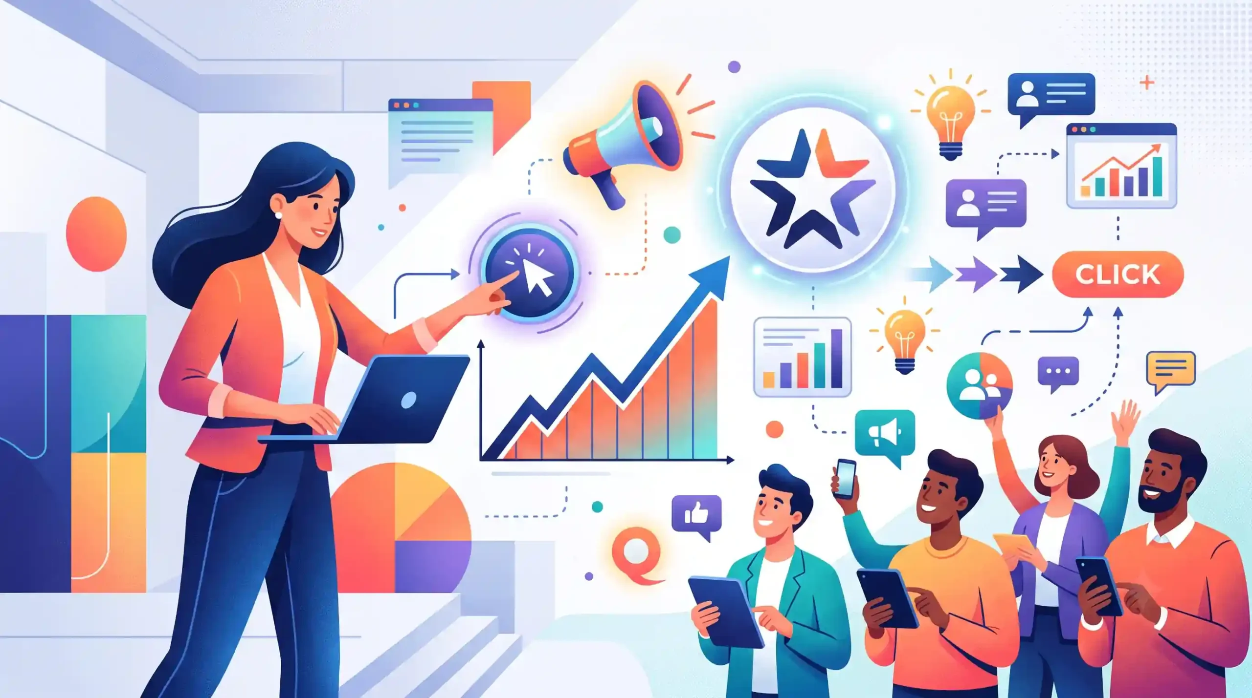 📈 افزایش نرخ کلیک (CTR) با ارتقای آگاهی از برند