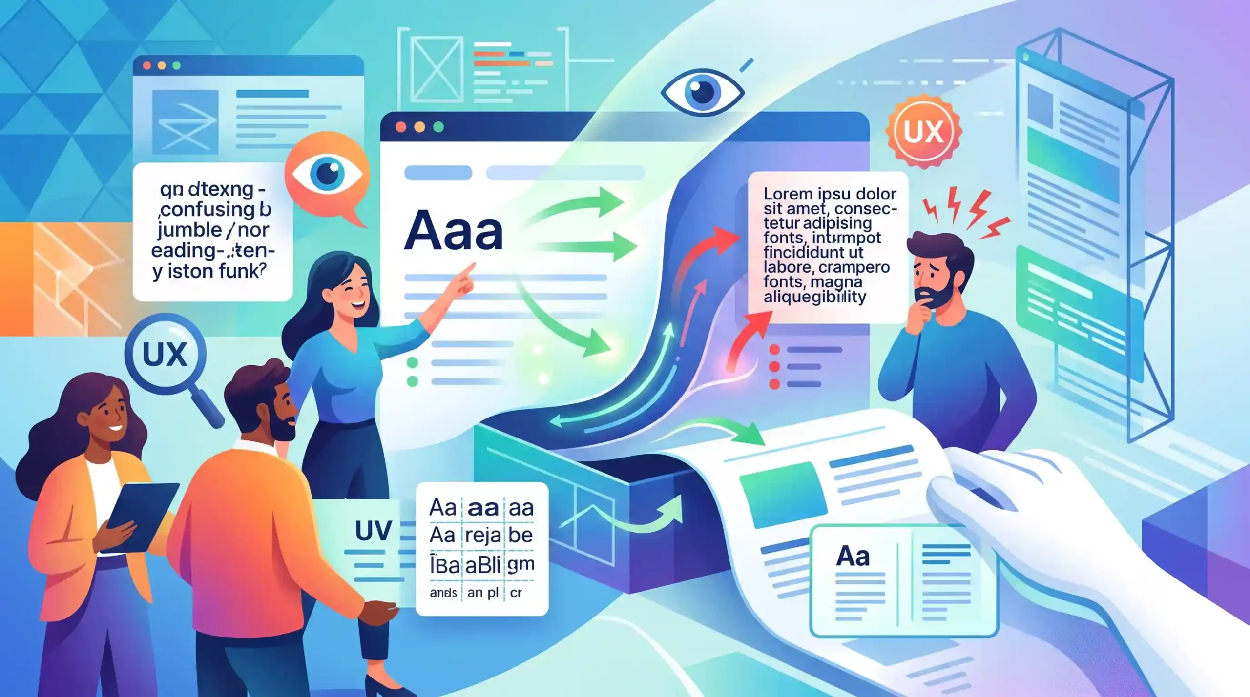 👁️ نقش فونت بر خوانایی و تجربه کاربری UI UX