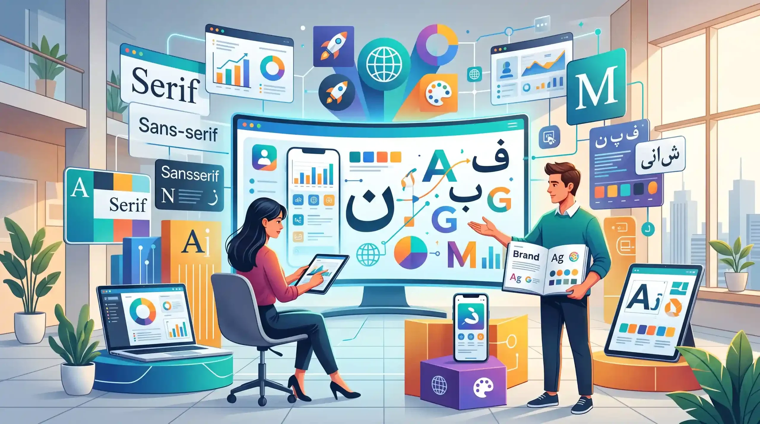 🎯 هماهنگی فونت با برندینگ و هویت بصری آنلاین