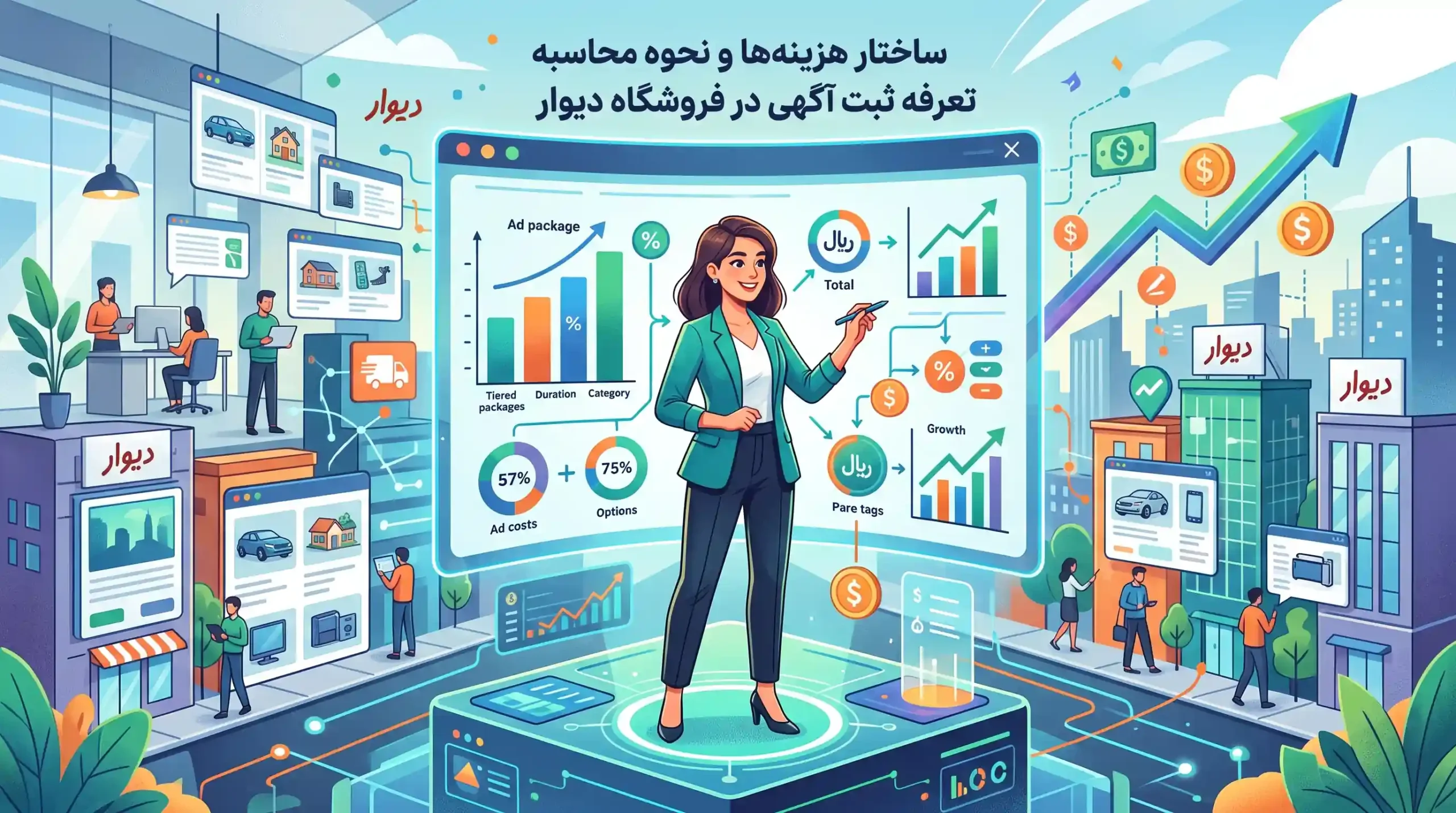 💰 ساختار هزینهها و نحوه محاسبه تعرفه ثبت آگهی در فروشگاه دیوار