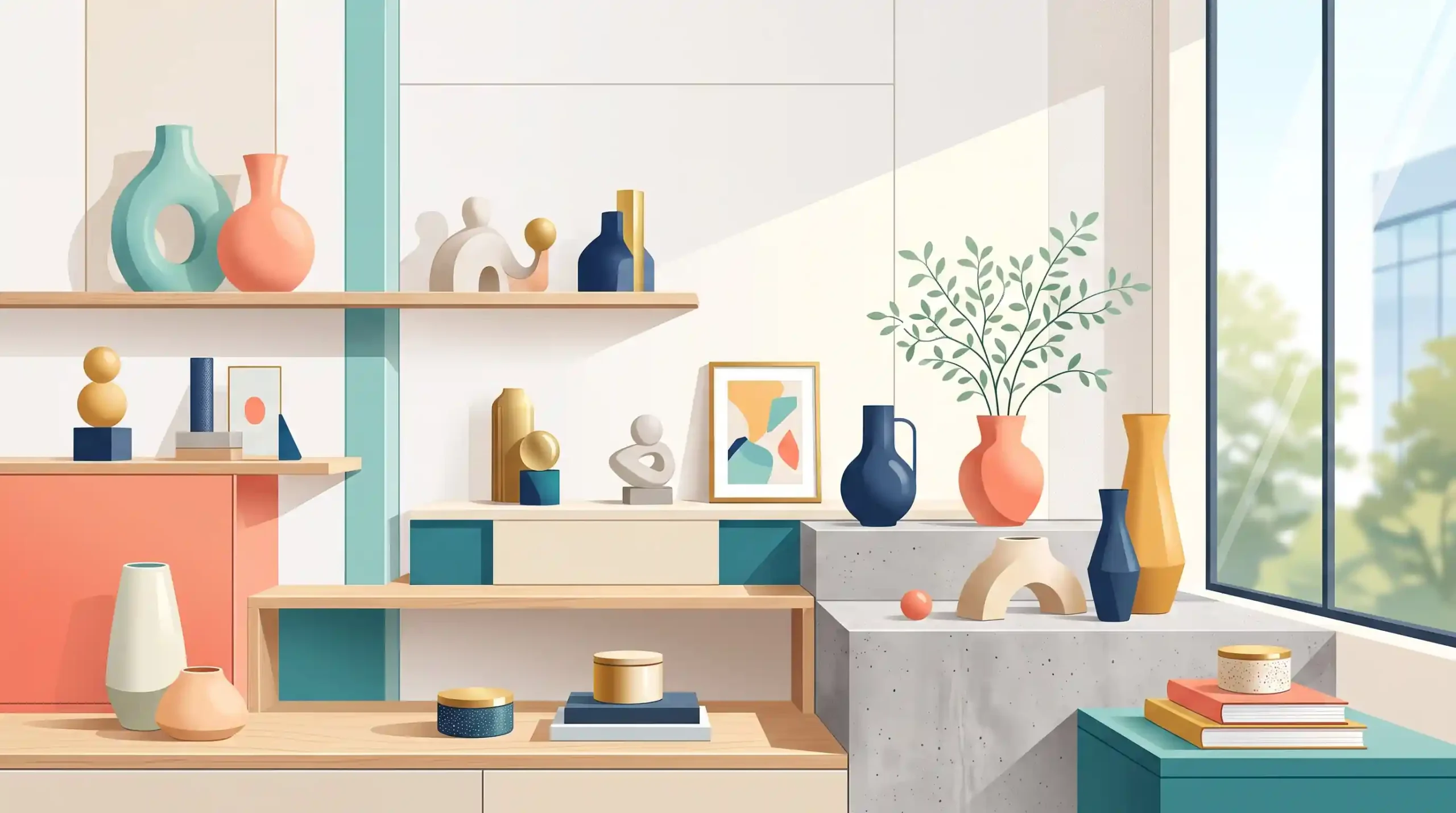 🎨 سبکهای طراحی مینیمال و مدرن برای ویترین شخصی