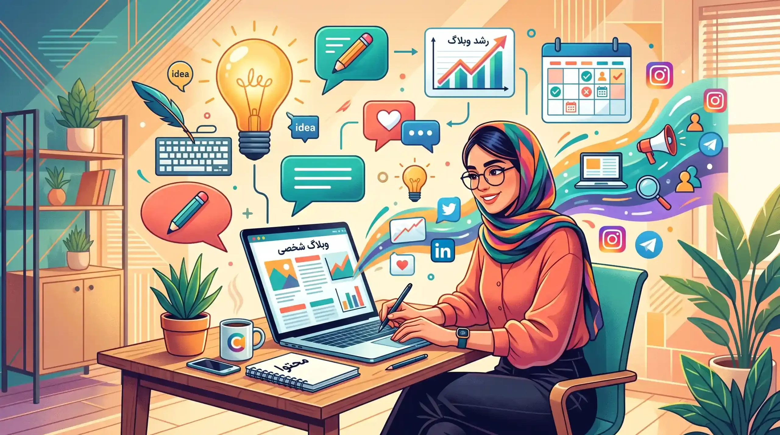 📝 اصول تولید محتوا و وبلاگنویسی در سایت شخصی