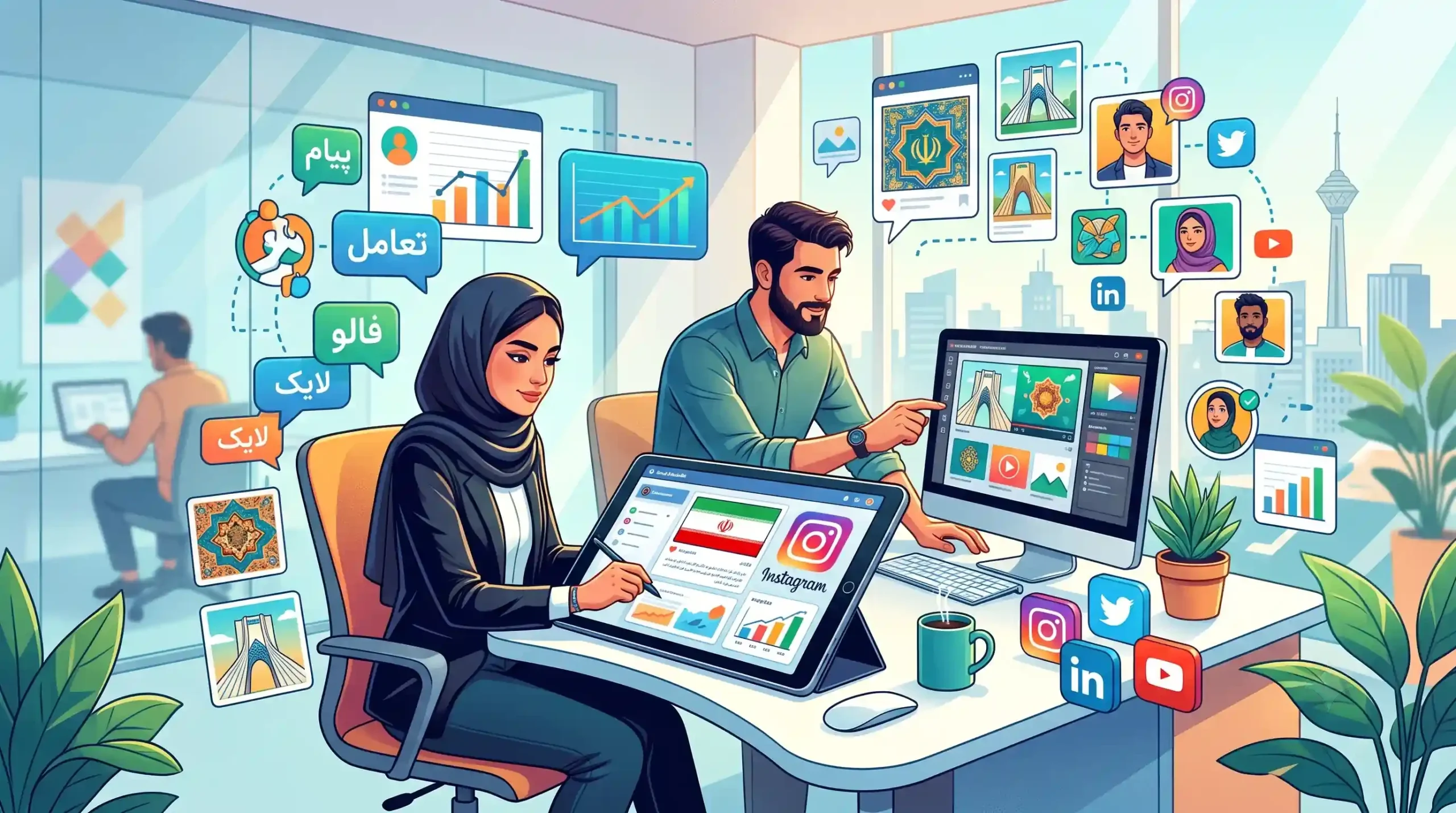 🔗 نقش مدیریت سوشال مدیا و تولید محتوای بومی‌سازی شده