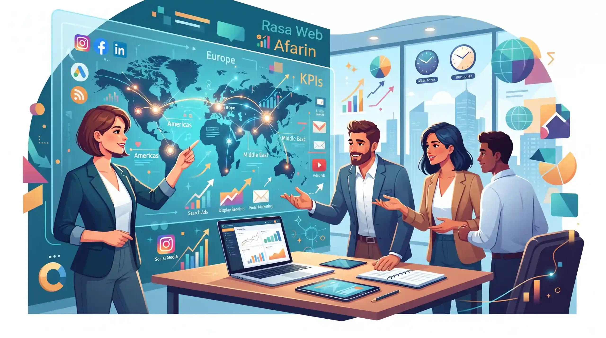 🚀 خدمات آژانس رسا وب آفرین در مدیریت و اجرای کمپین‌های تبلیغات خارجی