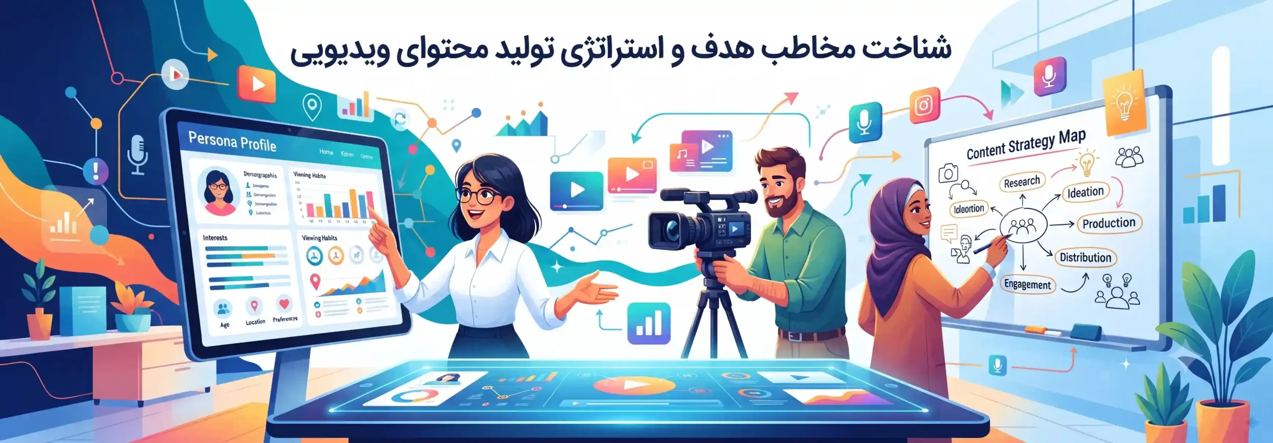 🎯 شناخت مخاطب هدف و استراتژی تولید محتوای ویدیویی