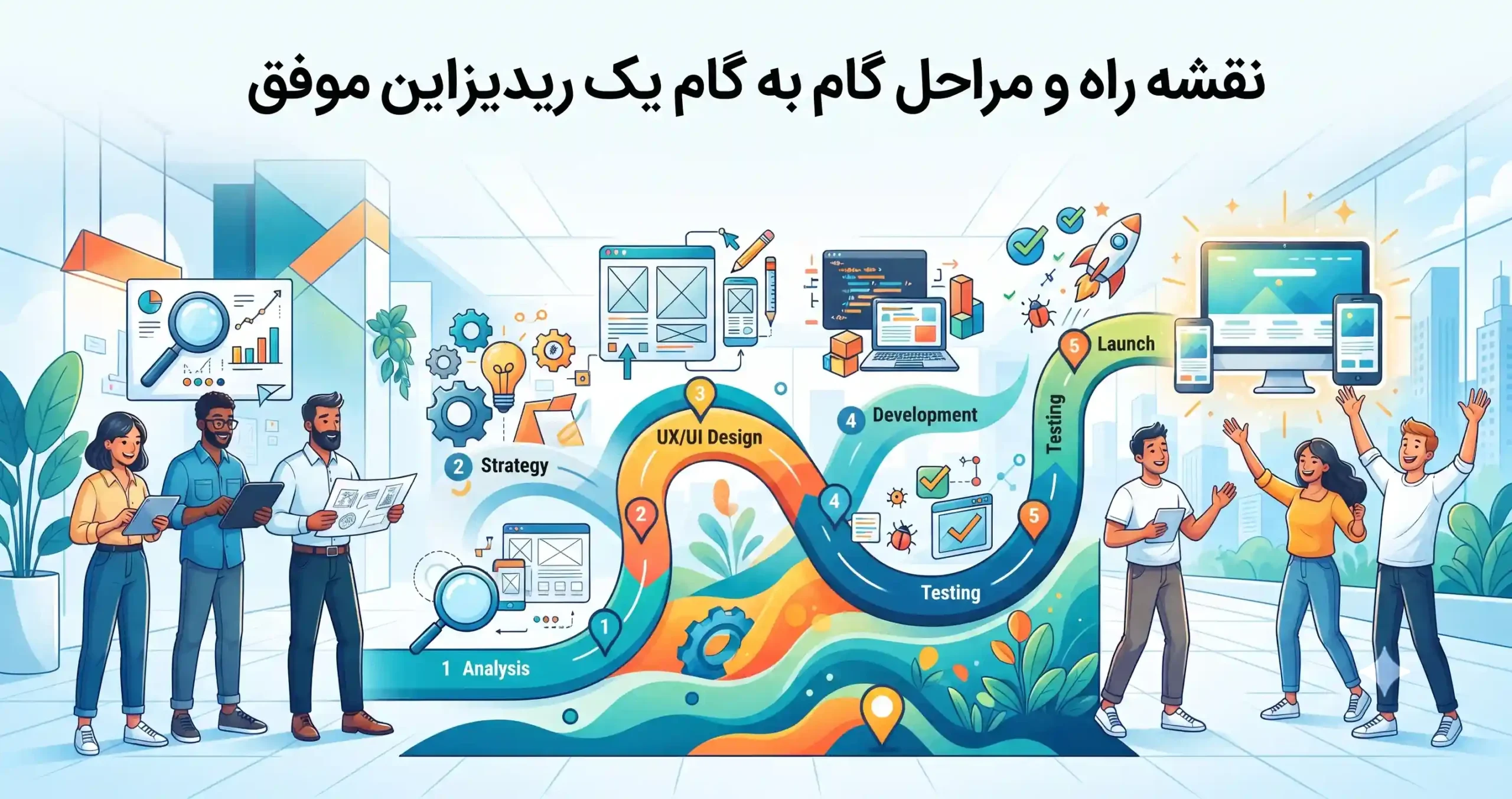 🛠️ نقشه راه و مراحل گام به گام یک ریدیزاین موفق