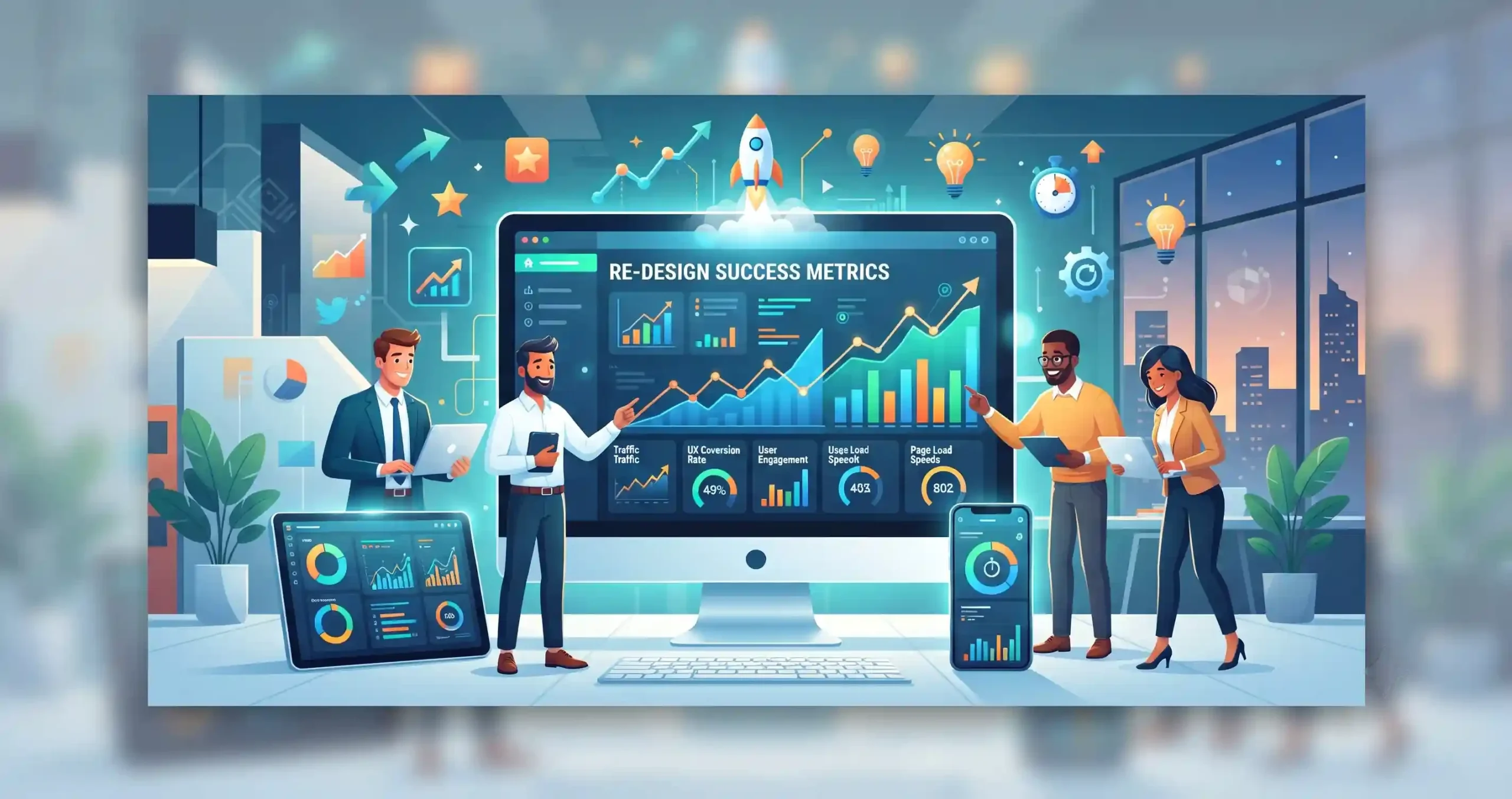 📊 معیارهای کلیدی ارزیابی موفقیت پس از بازطراحی سایت