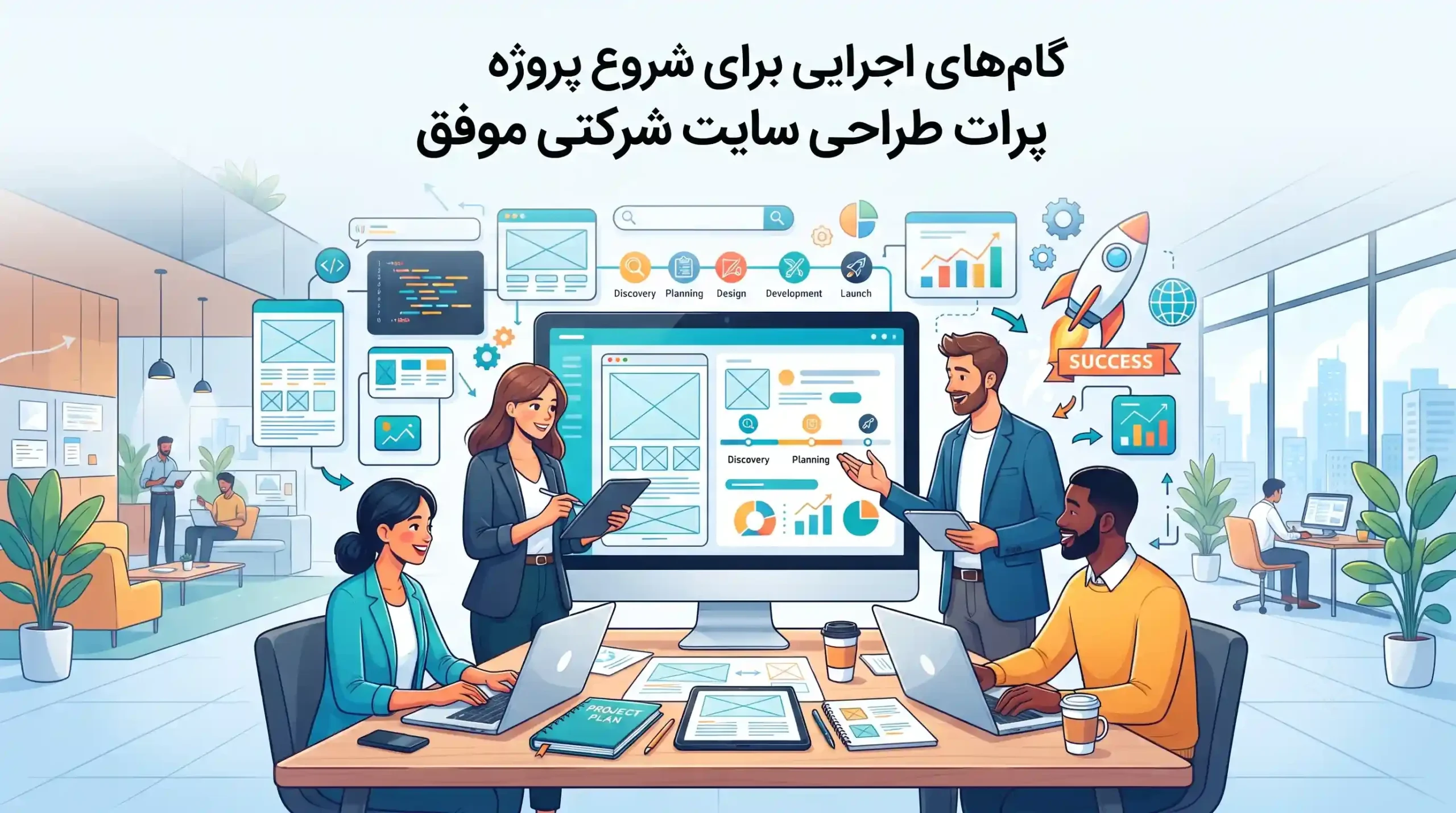 🎯 گامهای اجرایی برای شروع پروژه طراحی سایت شرکتی موفق