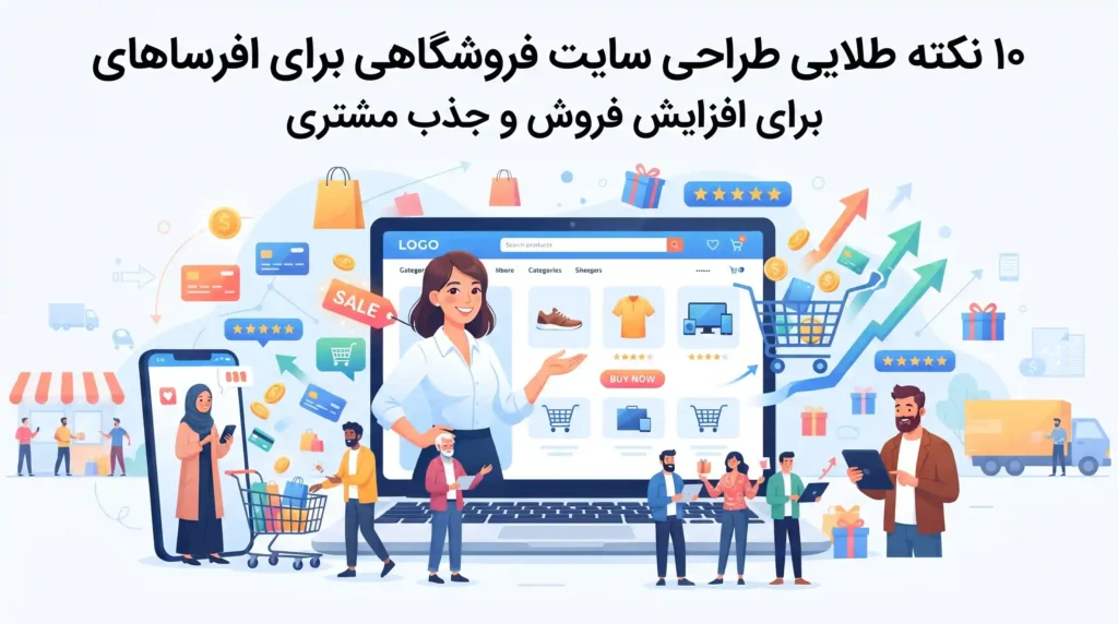 ۱۰ نکته طلایی طراحی سایت فروشگاهی برای افزایش فروش و جذب مشتری