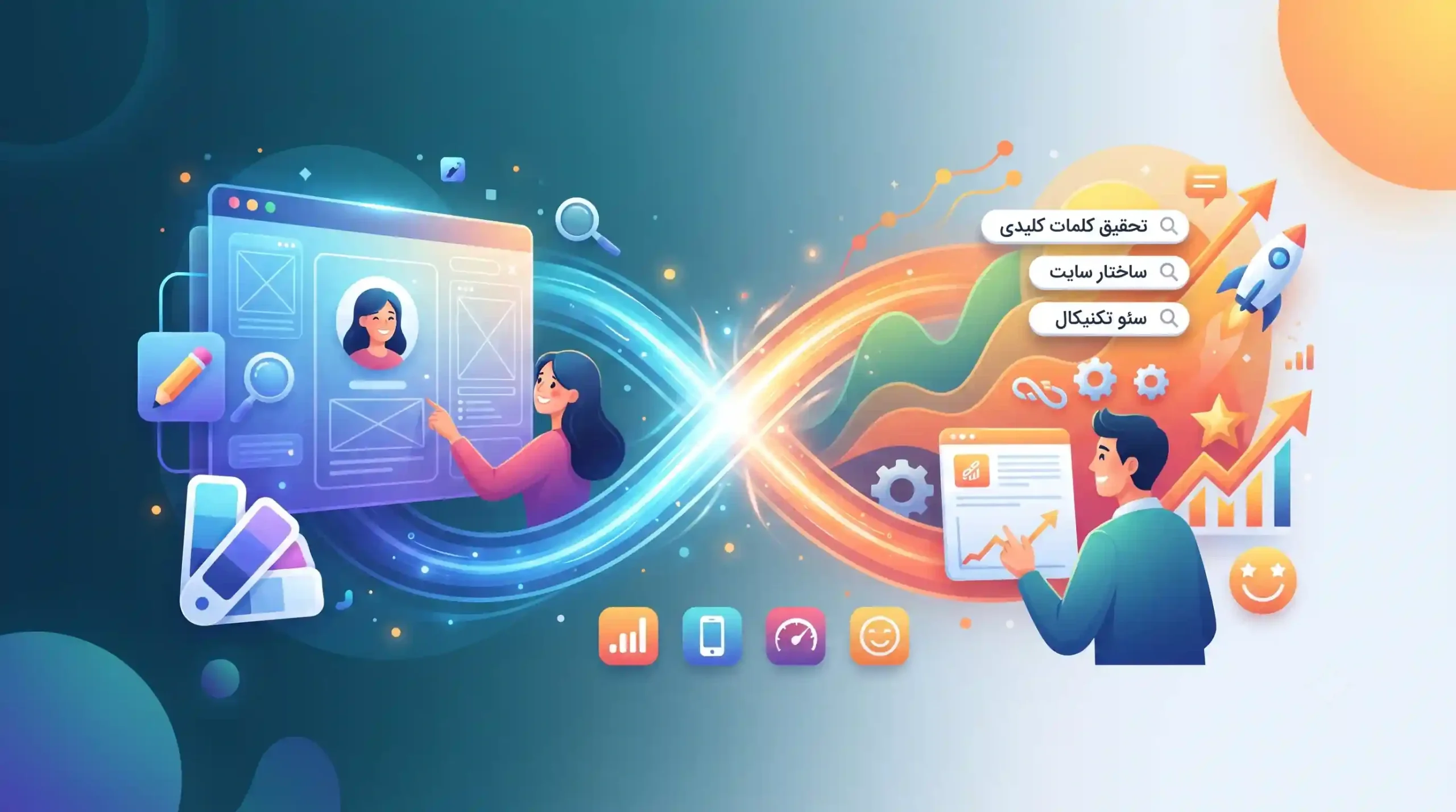 🎨 جادوی هماهنگی تجربه کاربری UX UI و سئو