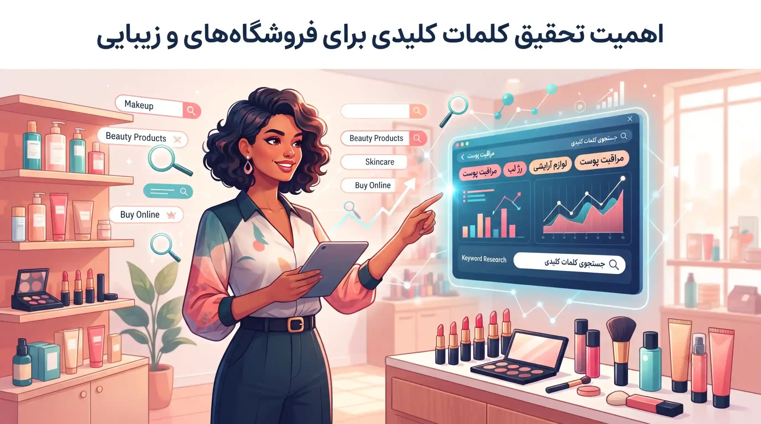 💄 اهمیت تحقیق کلمات کلیدی برای فروشگاههای آرایشی و زیبایی