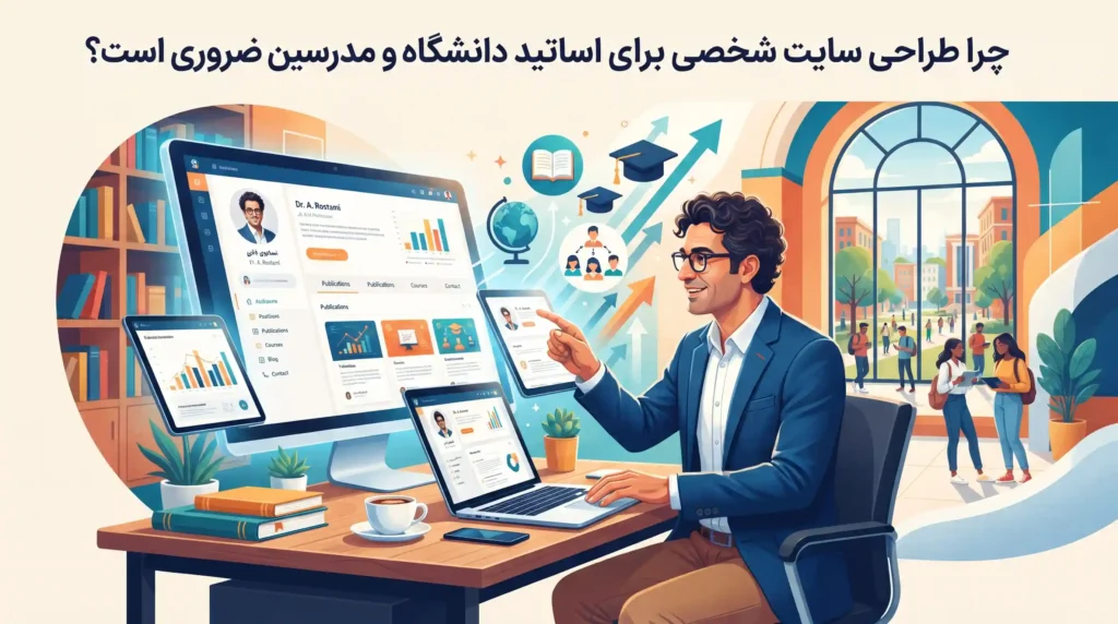 چرا طراحی سایت شخصی برای اساتید دانشگاه و مدرسین ضروری است؟