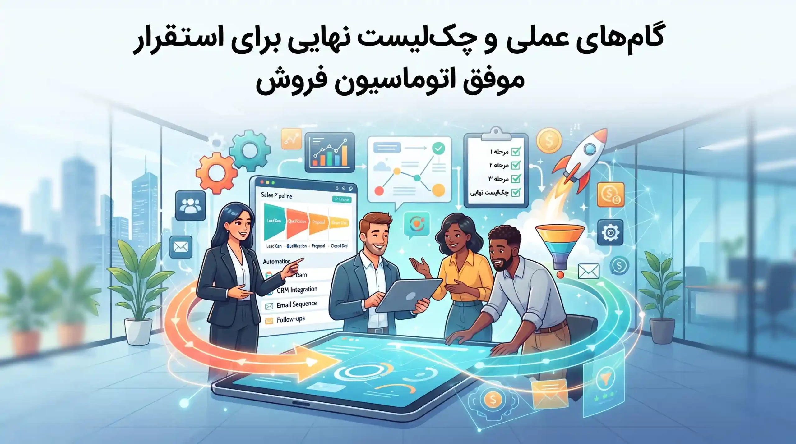 📝 گام‌های عملی و چک‌لیست نهایی برای استقرار موفق اتوماسیون فروش