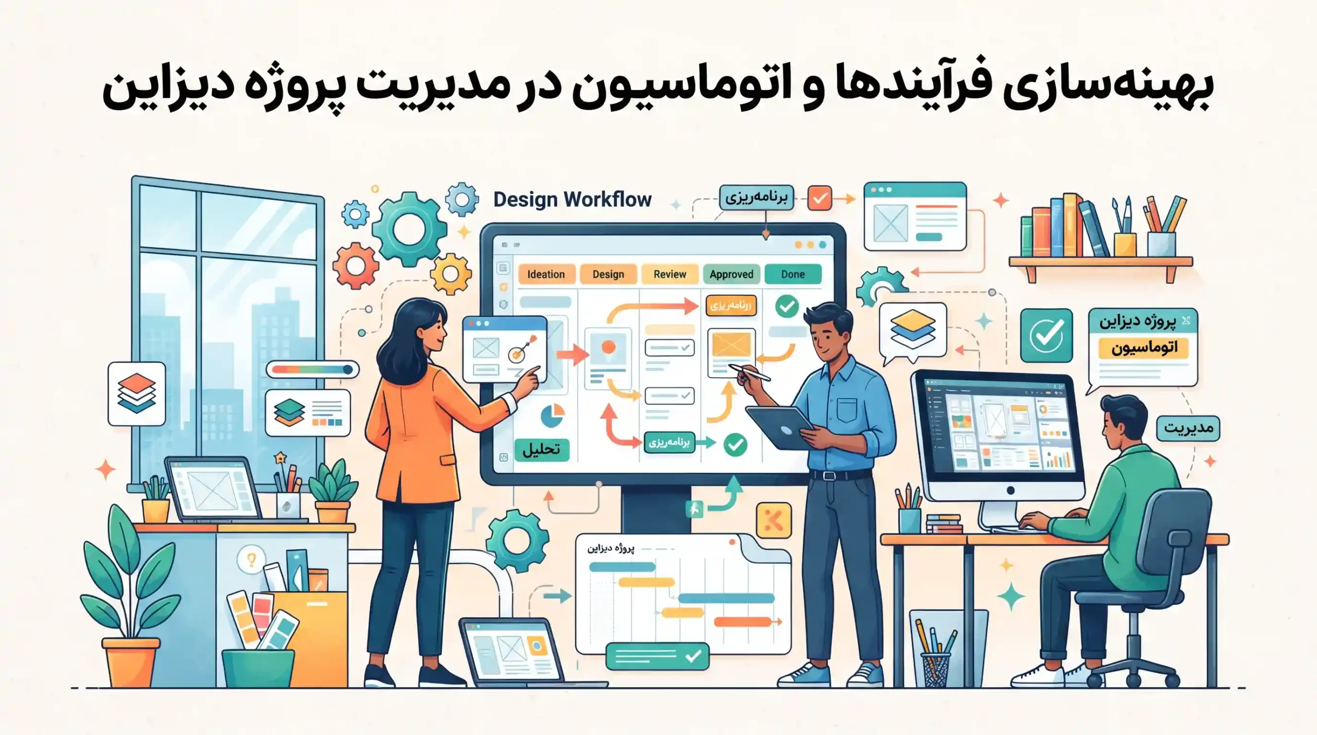⚙️ بهینه‌سازی فرآیندها و اتوماسیون در مدیریت پروژه دیزاین