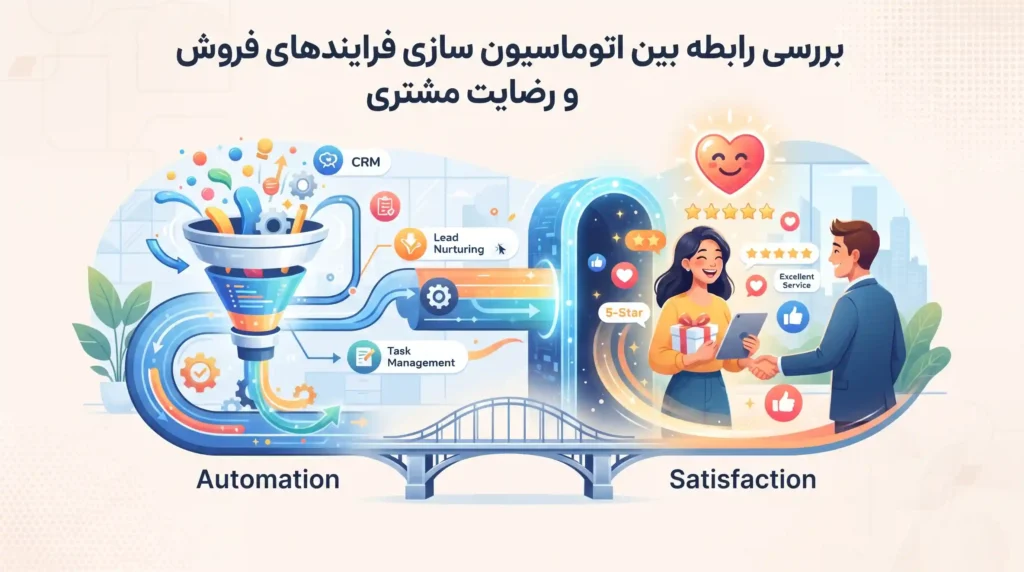 بررسی رابطه بین اتوماسیون سازی فرایندهای فروش و رضایت مشتری
