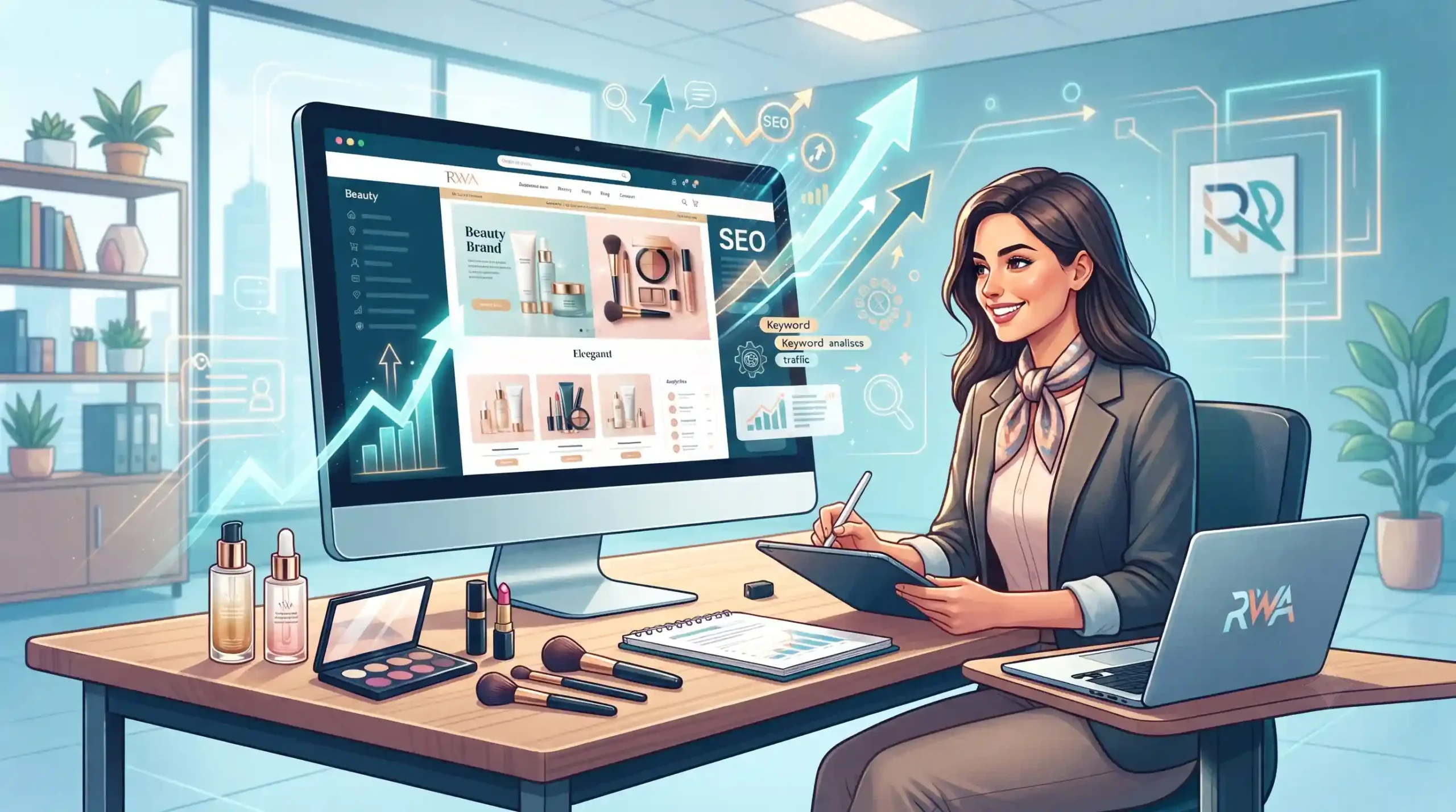 🤝 نقش رسا وب آفرین در بهینهسازی و سئوی سایتهای آرایشی