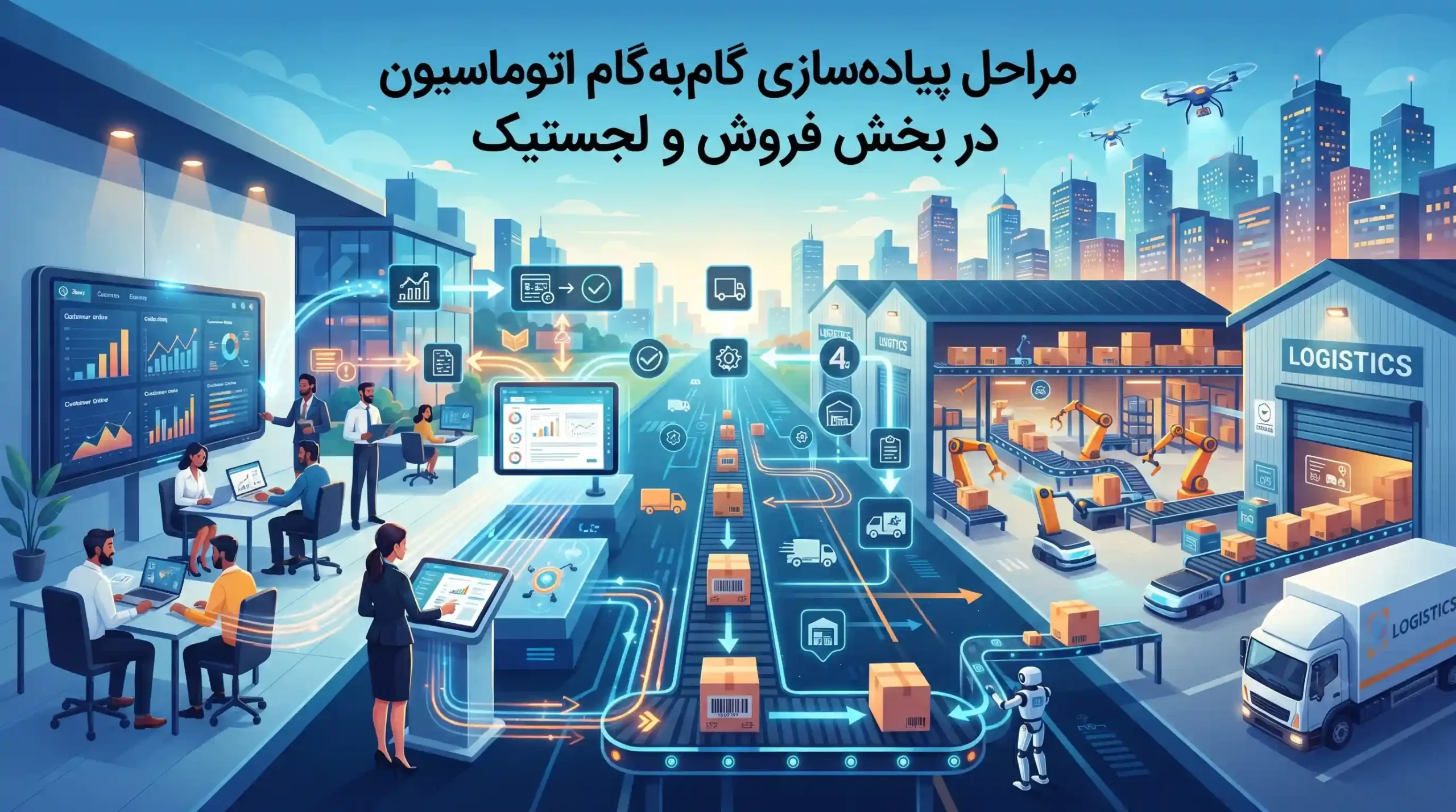 💼 مراحل پیادهسازی گامبهگام اتوماسیون در بخش فروش و لجستیک