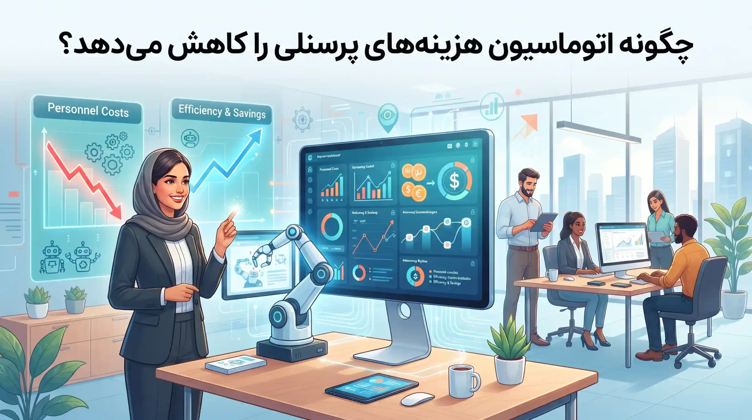 📉 چگونه اتوماسیون هزینههای پرسنلی را کاهش میدهد؟