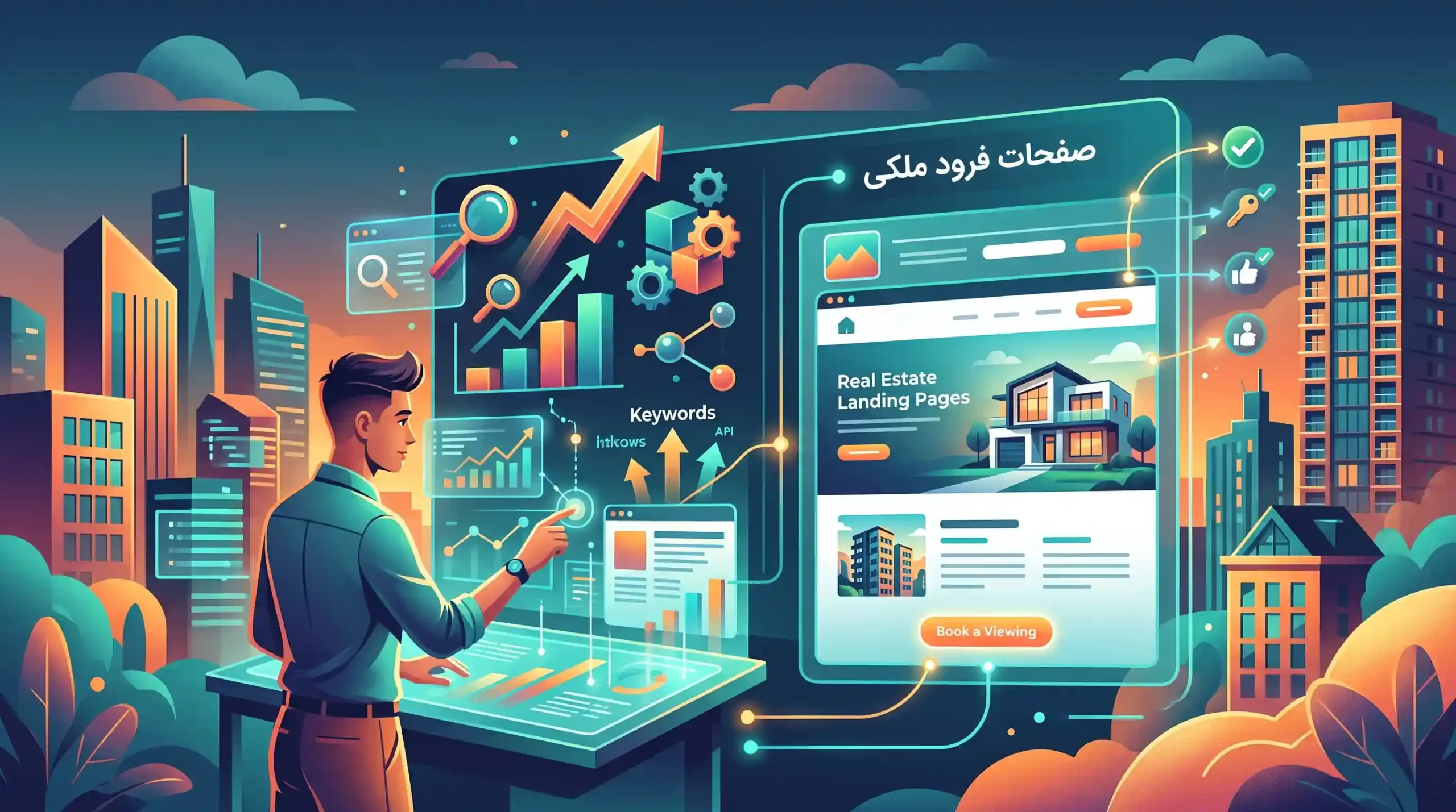 📈 پیادهسازی استراتژی سئو و بهینهسازی صفحات فرود ملکی