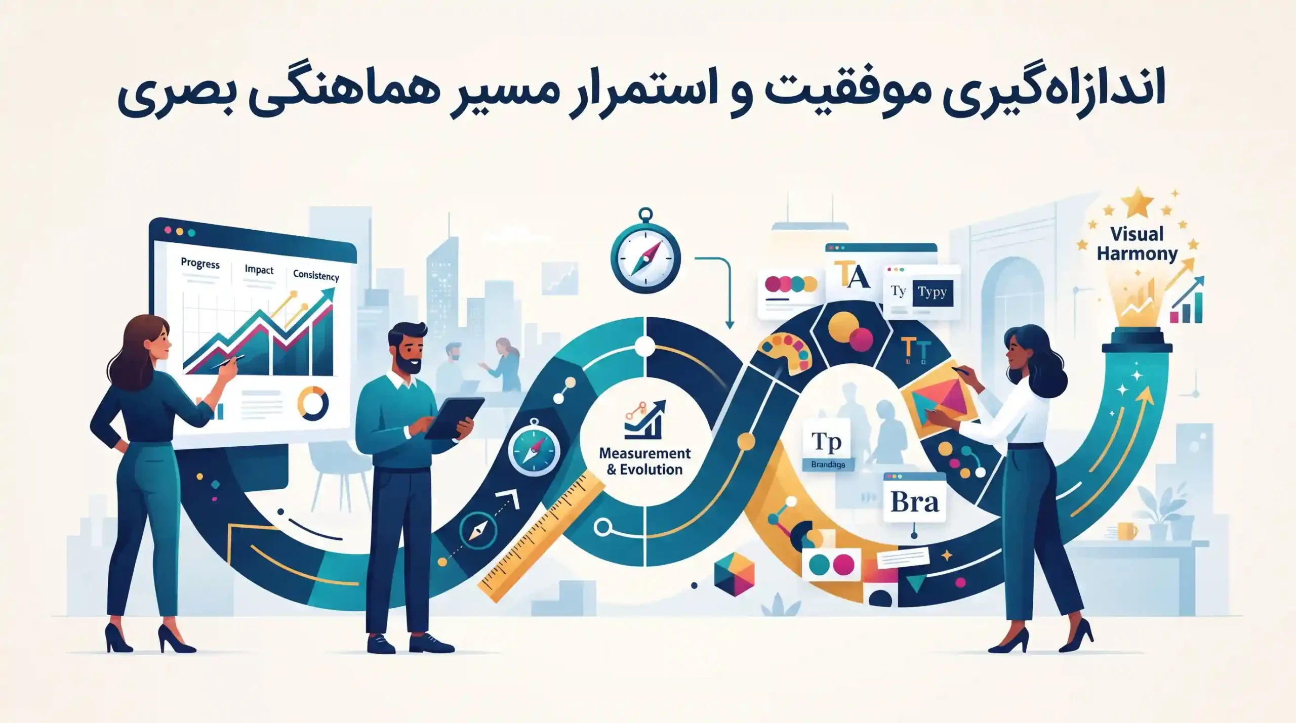 📈 اندازهگیری موفقیت و استمرار مسیر هماهنگی بصری